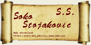 Soko Stojaković vizit kartica